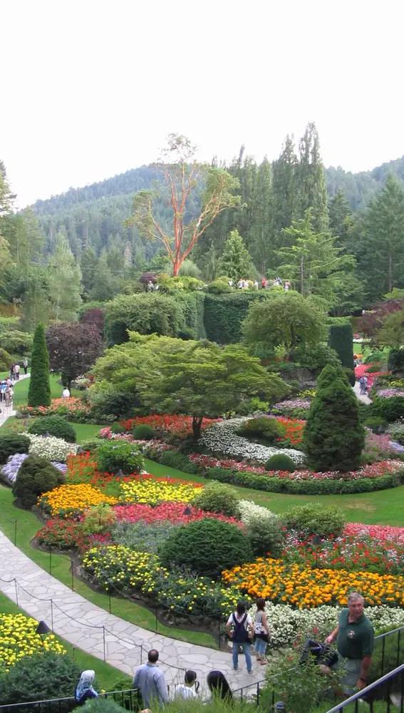 Jardín Hundido en los Jardines de Butchart Jardín Hundido en los Jardines de Butchart
