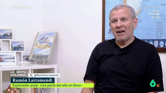 Un empresario español en Groenlandia, sobre la visita del hijo de Trump: "Una operación de marketing descomunal, un timo" Ramón Larramendi, empresario español en Groenlandia desde hace 40 años, analiza en laSexta Columna los motivos detrás del interés de Donald Trump en la zona y explica por qué la visita de su hijo fue "una operación de marketing descomunal".