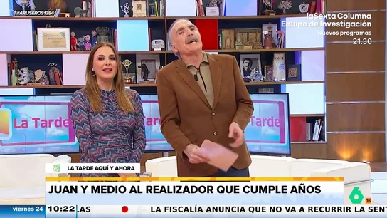 Juan y Medio trolea al realizador al verle con un micrófono: "Sabes que no vas a decir nada interesante" Juan y Medio trolea al realizador al verle con un micrófono: "Sabes que no vas a decir nada interesante"