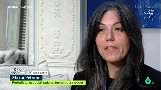 Marta Peirano, sobre los "celos" entre Trump y Elon Musk: "Tienen un perfil muy narcisista; esperamos una ruptura dramática" laSexta Columna analiza en este vídeo cómo las grandes fortunas tecnológicas se han pasado al 'lado oscuro' de Donald Trump, entre ellos Elon Musk, cuyo perfil y ego amenaza el liderazgo y roba protagonismo al presidente de EEUU.