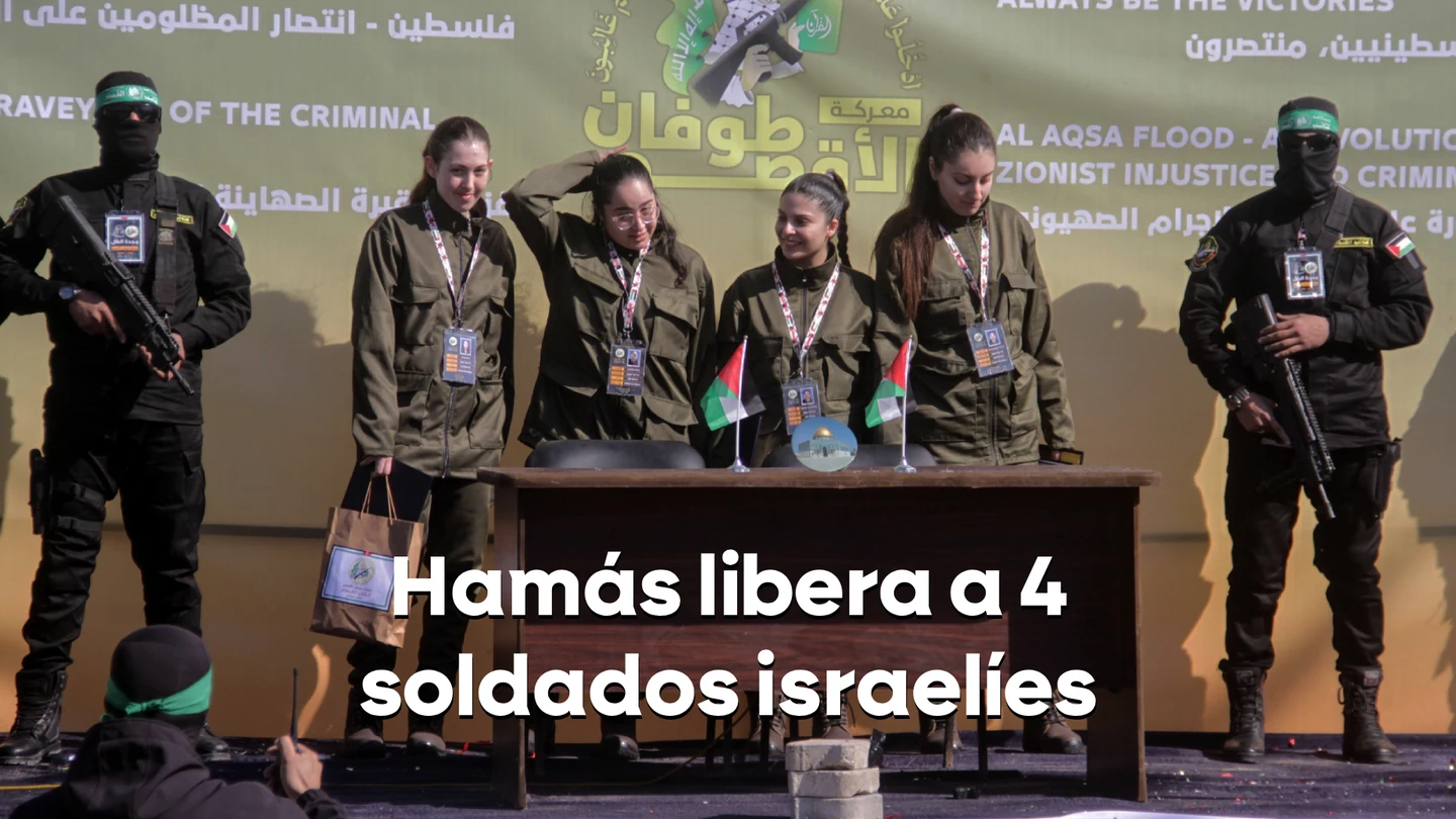 En la imagen, las cuatro soldados israelíes liberadas por Hamás En la imagen, las cuatro soldados israelíes liberadas por Hamás