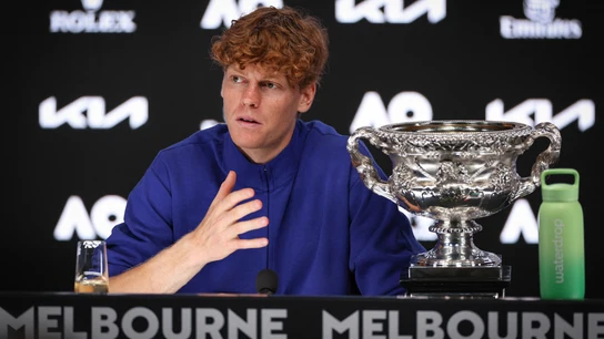 Jannik Sinner en rueda de prensa tras ganar el Open de Australia Jannik Sinner en rueda de prensa tras ganar el Open de Australia