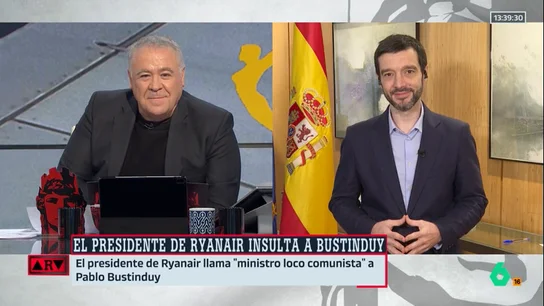 El ministro de Consumo, Pablo Bustinduy, responde a Ryanair en Al Rojo Vivo El ministro de Consumo, Pablo Bustinduy, responde a Ryanair en Al Rojo Vivo