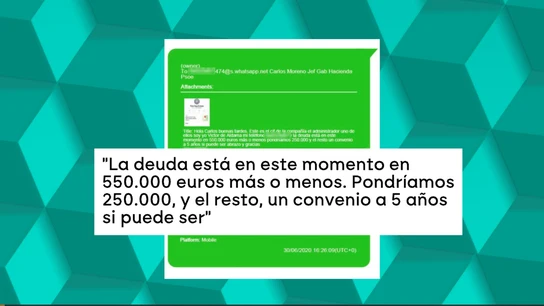 Aldama pidió aplazar una deuda a la mano derecha de Montero: "Pondríamos 250.000 y el resto a cinco años" Aldama pidió aplazar una deuda a la mano derecha de Montero: "Pondríamos 250.000 y el resto a cinco años"