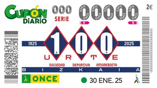 Cupón Diario de la ONCE correspondiente al 30 de enero de 2025. Cupón Diario de la ONCE correspondiente al 30 de enero de 2025.
