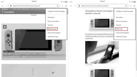 Modos de visualización en el navedador del kindle Modos de visualización en el navedador del kindle