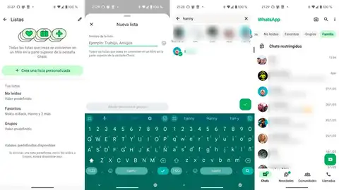 Creando lista en Whatsapp Creando lista en Whatsapp