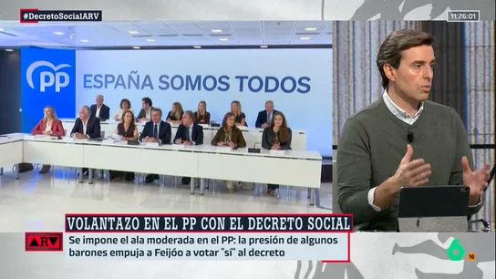 Montesinos habla de "debate intenso" en el PP sobre el 'sí' al decreto social: "La posición sigue sin ser unánime" Montesinos habla de "debate intenso" en el PP sobre el 'sí' al decreto social: "La posición sigue sin ser unánime"