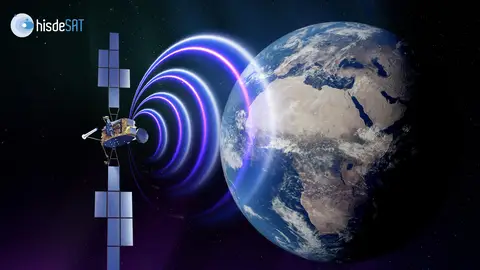 Recreación del satélite SpainSat NG I Recreación del satélite SpainSat NG I