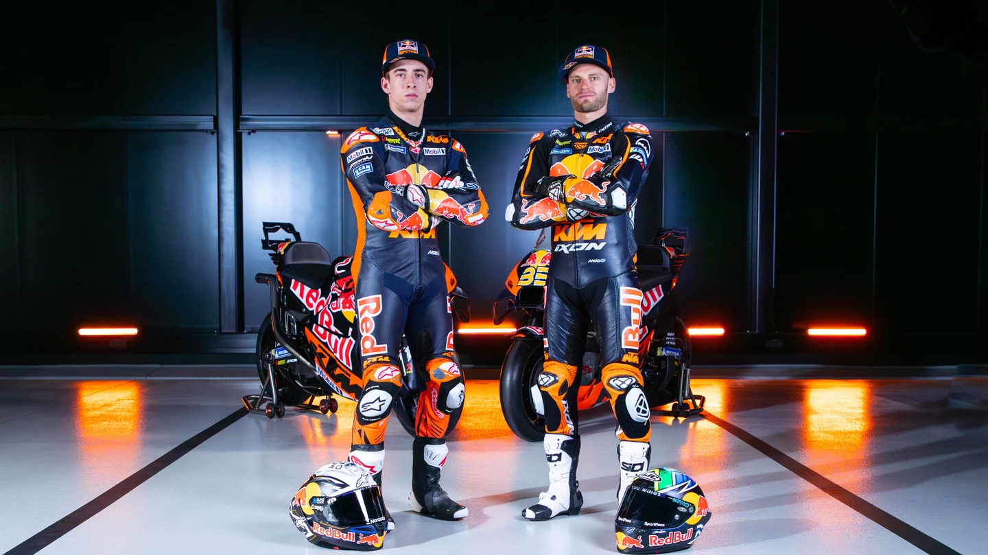 Pedro Acosta y Jack Miller en la presentación de KTM Pedro Acosta y Jack Miller en la presentación de KTM