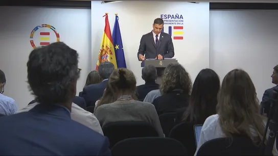 Pedro Sánchez en una rueda de prensa en junio de 2023 Pedro Sánchez en una rueda de prensa en junio de 2023