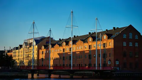 Cirkelbroen, puente circular en Copenhague Cirkelbroen, puente circular en Copenhague