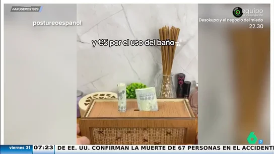 "Cobramos 20 euros a las visitas; 10 para comida, 5 para bebida y 5 para el uso del baño": el curioso método para ahorrar de una familia "Cobramos 20 euros a las visitas; 10 para comida, 5 para bebida y 5 para el uso del baño": el curioso método para ahorrar de una familia