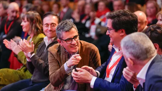 Félix Bolaños, con Óscar López y Albares Félix Bolaños, con Óscar López y Albares