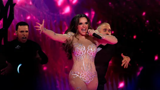 Melody, durante su actuación Melody, durante su actuación