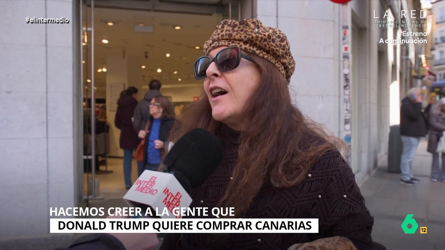 El Intermedio hace creer a los españoles que Donald Trump quiere comprar Canarias: "Métete en tus cositas y arregla tu país" El Intermedio hace creer a los españoles que Donald Trump quiere comprar Canarias: "Métete en tus cositas y arregla tu país"