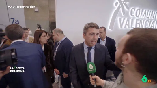 Las evasivas de Carlos Mazón a laSexta Columna sobre la reconstrucción tras la DANA Después de pedir a Carlos Mazón, sin éxito, una entrevista en la que explique cómo piensa dar más "agilidad" a la reconstrucción tras la DANA, laSexta Columna le pregunta directamente al president.
