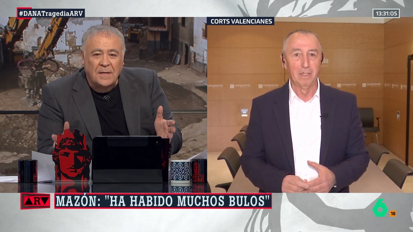 La indignación de Baldoví al escuchar a Mazón decir que "nunca" dio distintas versiones del día de la DANA: "¡Qué desfachatez!" La indignación de Baldoví al escuchar a Mazón decir que "nunca" dio distintas versiones del día de la DANA: "¡Qué desfachatez!"