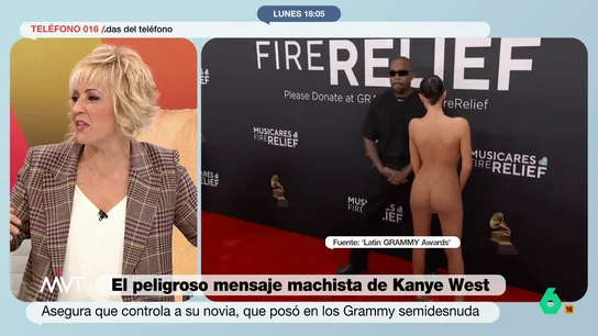 Iñaki López, sobre Bianca Censori: "Si ella quiere ponerse una red de naranjas para vestirse libremente, me parece bien" "Me causa un rechazo bestial", afirma rotunda Cristina Pardo en este vídeo donde reacciona a los tuits racistas y machistas de Kanye West, donde asegura que Bianca Censori llevó su 'no vestido' en los Grammy porque tenía su permiso.