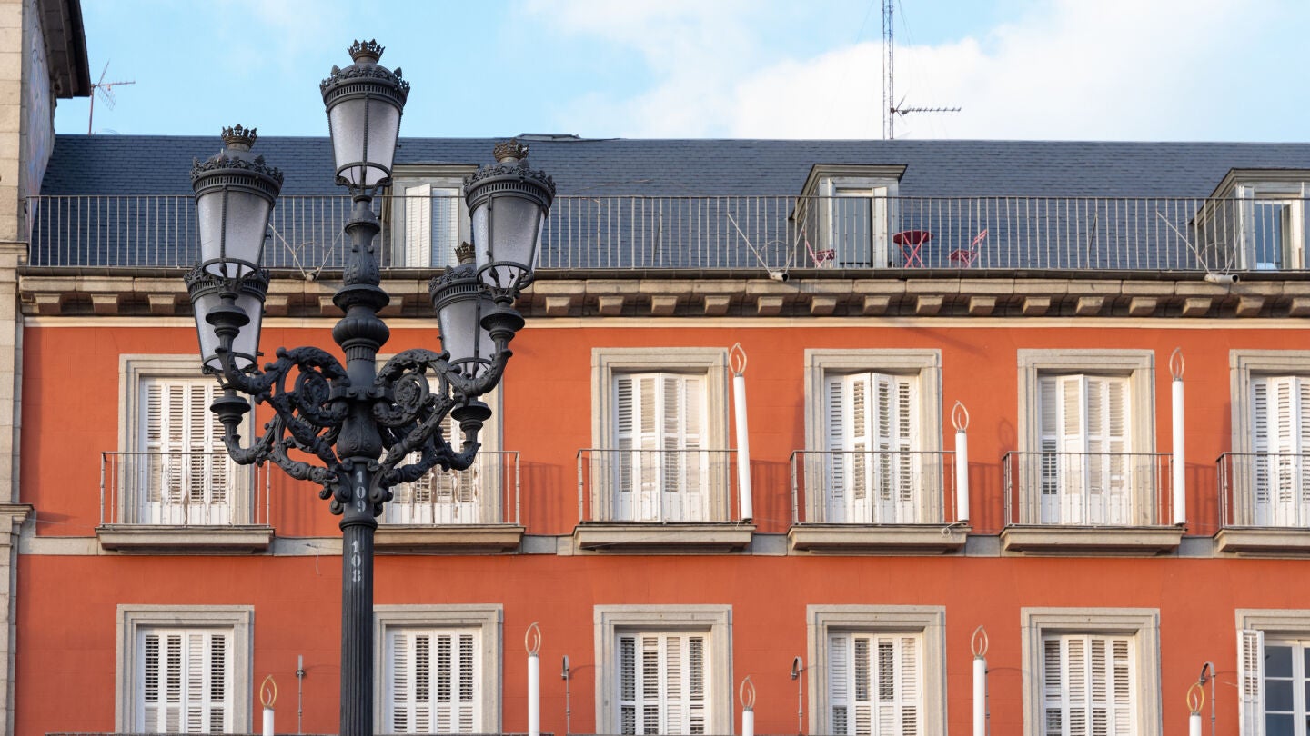 Farola de la plaza Mayor de Madrid