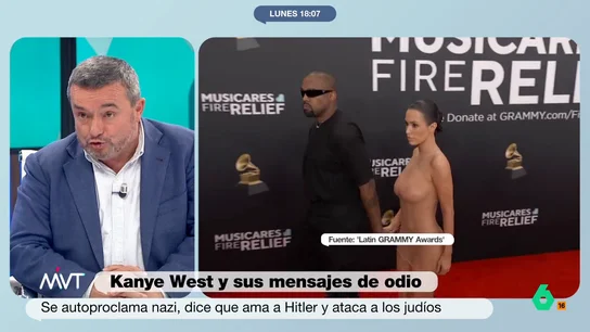 Chema Crespo, sobre el posado de Bianca Censori en los Grammys: "A esta mujer habría que aplicarle protocolos de defensa" El periodista se pronuncia entorno al polémico posado de la mujer de Kanye West en los premios musicales. La arquitecta australiana escogido un curioso look: una malla transparente que dejaba ver su cuerpo desnudo.