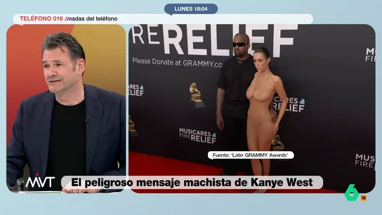 Iñaki López, sobre los tuits nazis y machistas de Kanye West: "Lo que quiere es un abracito, vender un disco o trolearnos" "¿No os parece que está exagerando la nota para llamar la atención?", reacciona Iñaki López a los polémicos tuits del rapero Kanye West en los que se define como "nazi" y asegura que el vestido de Bianca Censori no lo habría llevado sin su permiso.