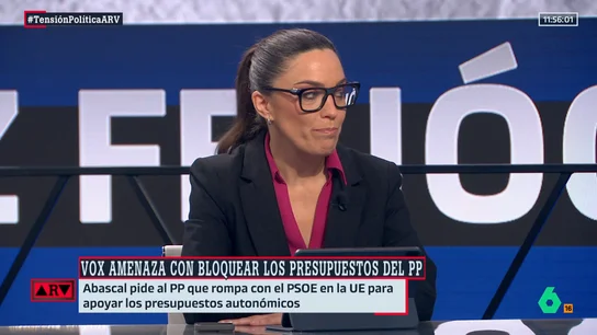 Marta García Aller señala la "paradoja" de Abascal: "Habla de dictadura verde, LGTBI o woke, pero cuando tienen que llamar dictadura a la de Franco no le sale" Marta García Aller señala la "paradoja" de Abascal: "Habla de dictadura verde, LGTBI o woke, pero cuando tienen que llamar dictadura a la de Franco no le sale"