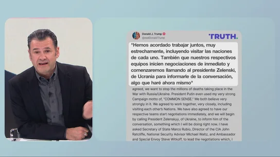 Iñaki López carga contra Trump por su acuerdo con Putin: "Está vendiendo a Ucrania y transigiendo con la agresión de Rusia" Iñaki López carga contra Trump por su acuerdo con Putin: "Está vendiendo a Ucrania y transigiendo con la agresión de Rusia"