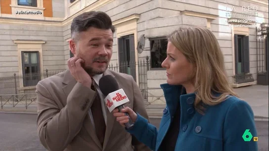 Rufián, tajante con el Gobierno sobre la tributación el Salario Mínimo Interprofesional: "Que deje de cagarla" Rufián, tajante con el Gobierno sobre la tributación el Salario Mínimo Interprofesional: "Que deje de cagarla"