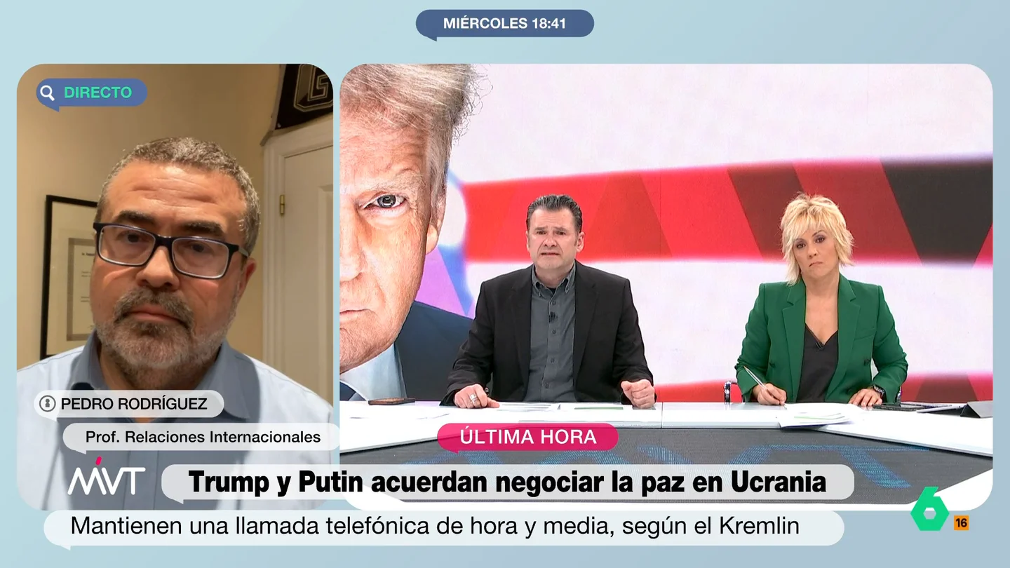 Iñaki López pregunta por la autodefensa de Europa "para no estar a expensas de un presidente indigente mental en la Casa Blanca" Iñaki López y Cristina Pardo conversan con el experto Pedro Rodríguez sobre la reunión de Trump con Putin y la capacidad de la Unión Europea para "dejar de subcontratar su seguridad a Estados Unidos como lleva haciendo 70 años".