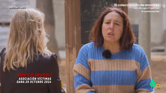 Mariló Gradolí, Asociación de Víctimas de la DANA: "Las calles pueden estar limpias, pero las cicatrices están en los hogares" Mariló Gradolí, Asociación de Víctimas de la DANA: "Las calles pueden estar limpias, pero las cicatrices están en los hogares"