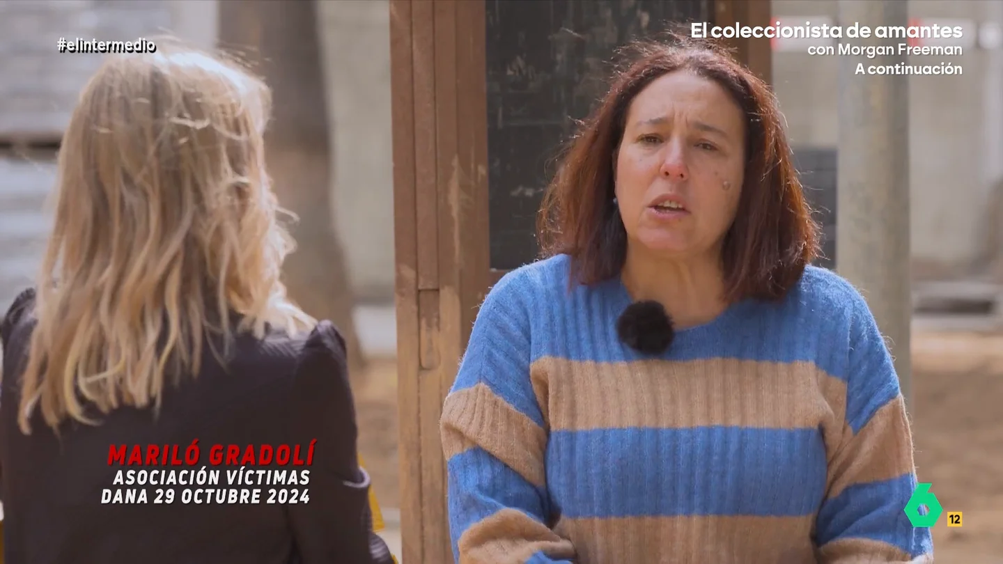 Mariló Gradolí, Asociación de Víctimas de la DANA: "Las calles pueden estar limpias, pero las cicatrices están en los hogares" Mariló Gradolí, Asociación de Víctimas de la DANA: "Las calles pueden estar limpias, pero las cicatrices están en los hogares"