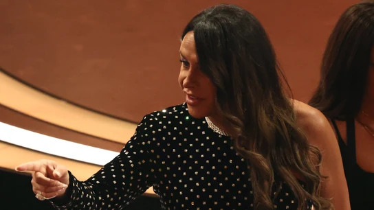 Karla Sofía Gascón durante la gala de los Oscar Karla Sofía Gascón durante la gala de los Oscar