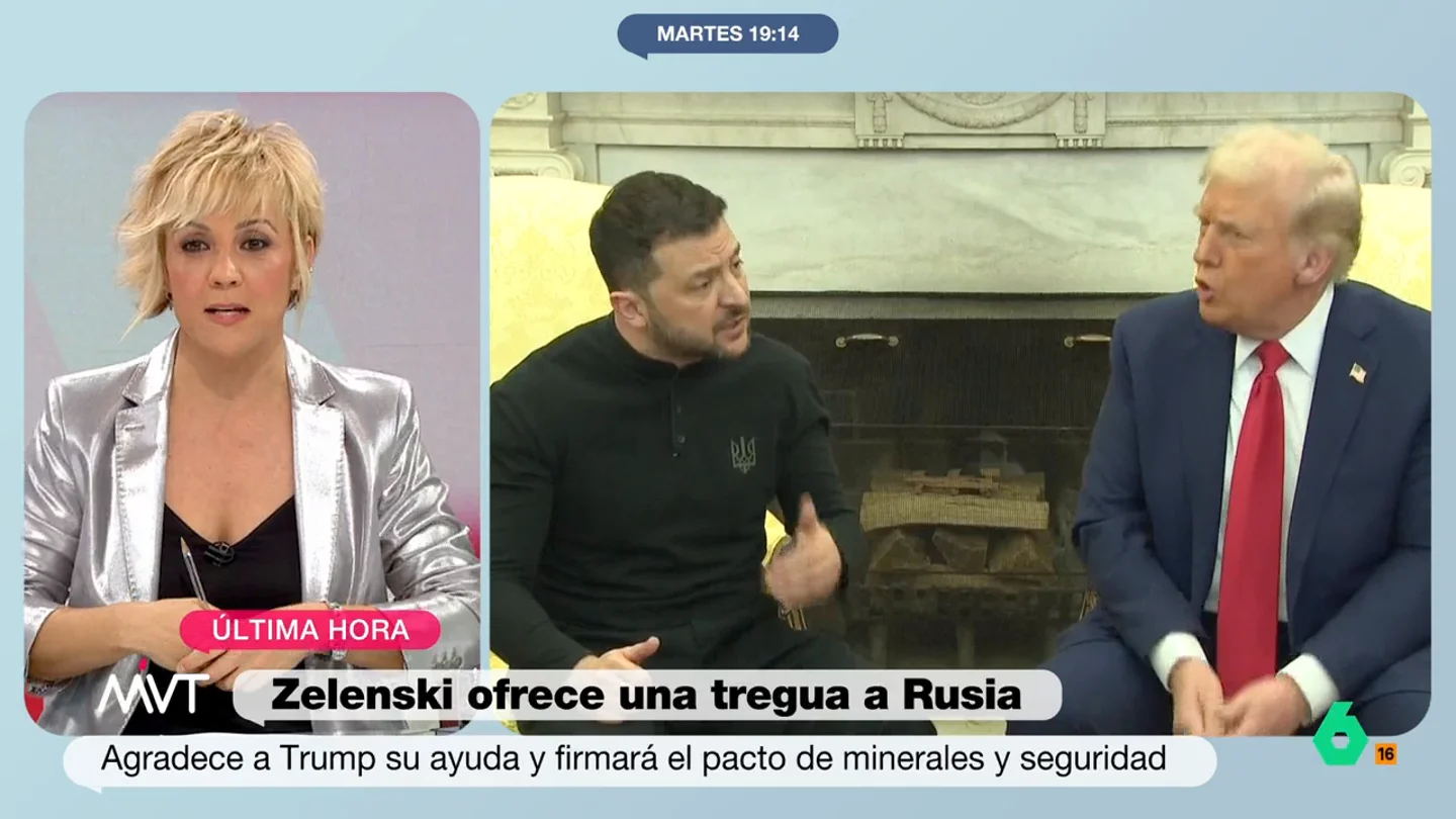 La reflexión de Cristina Pardo tras conocer que Zelenski firmará el pacto con Trump: "¿Hay alguien capaz de decirle no a Trump?" La reflexión de Cristina Pardo tras conocer que Zelenski firmará el pacto con Trump: "¿Hay alguien capaz de decirle no a Trump?"