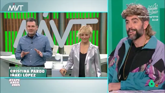 Iñaki López y Cristina Pardo se burlan de los looks noventeros de los zapeadores: "Dios, qué feo estás, Dani" Los zapeadores van ataviados con outfits inspirados en los años 90. Lo que más llama la atención son los looks capilares que han escogido, especialmente el de Dani Mateo e Iñaki Urrutia.