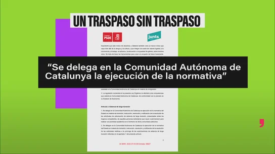 "Delegar", la palabra clave del PSOE para justificar el acuerdo con Junts en inmigración "Delegar", la palabra clave del PSOE para justificar el acuerdo con Junts en inmigración