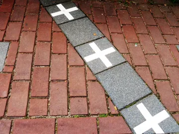 Calle de Baarle partida en dos entre Países Bajos y Bélgica Calle de Baarle partida en dos entre Países Bajos y Bélgica