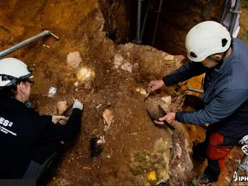 Trabajos de excavación arqueológica en la Sima del Elefante, Atapuerca Trabajos de excavación arqueológica en la Sima del Elefante, Atapuerca