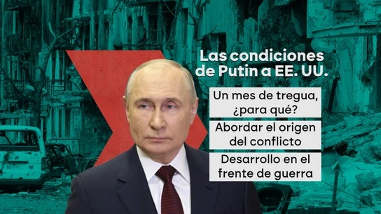 Putin pone condiciones al alto el fuego en Ucrania: "¿Va a usar esos 30 días para seguir recibiendo armas?" Putin pone condiciones al alto el fuego en Ucrania: "¿Va a usar esos 30 días para seguir recibiendo armas?"
