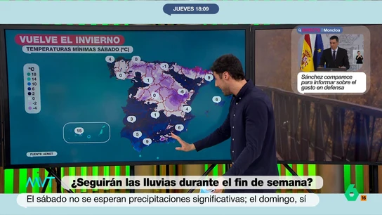 Desplome de las temperaturas generalizado para este fin de semana Desplome de las temperaturas generalizado para este fin de semana