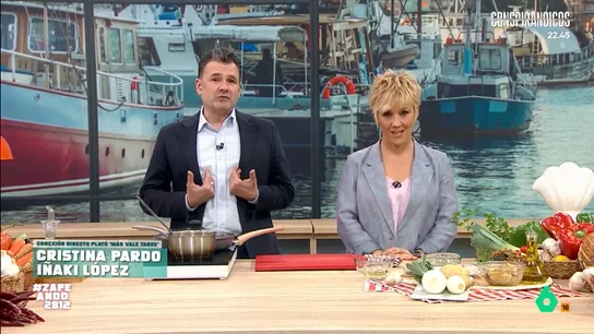 La divertida 'confesión' de Iñaki López: "Trump, la borrasca... Comemos para subir la moral de los espectadores" Iñaki y Cristina 'reciben' a Dani desde el set de cocina de Más Vale Tarde para adelantar alguno de los temas que trataran durante la tarde en el programa.