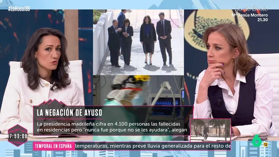 El tenso cara a cara entre Ana Martín y Tania Sánchez por las residencias en Madrid: "No, yo no lo entiendo" El tenso cara a cara entre Ana Martín y Tania Sánchez por las residencias en Madrid: "No, yo no lo entiendo"