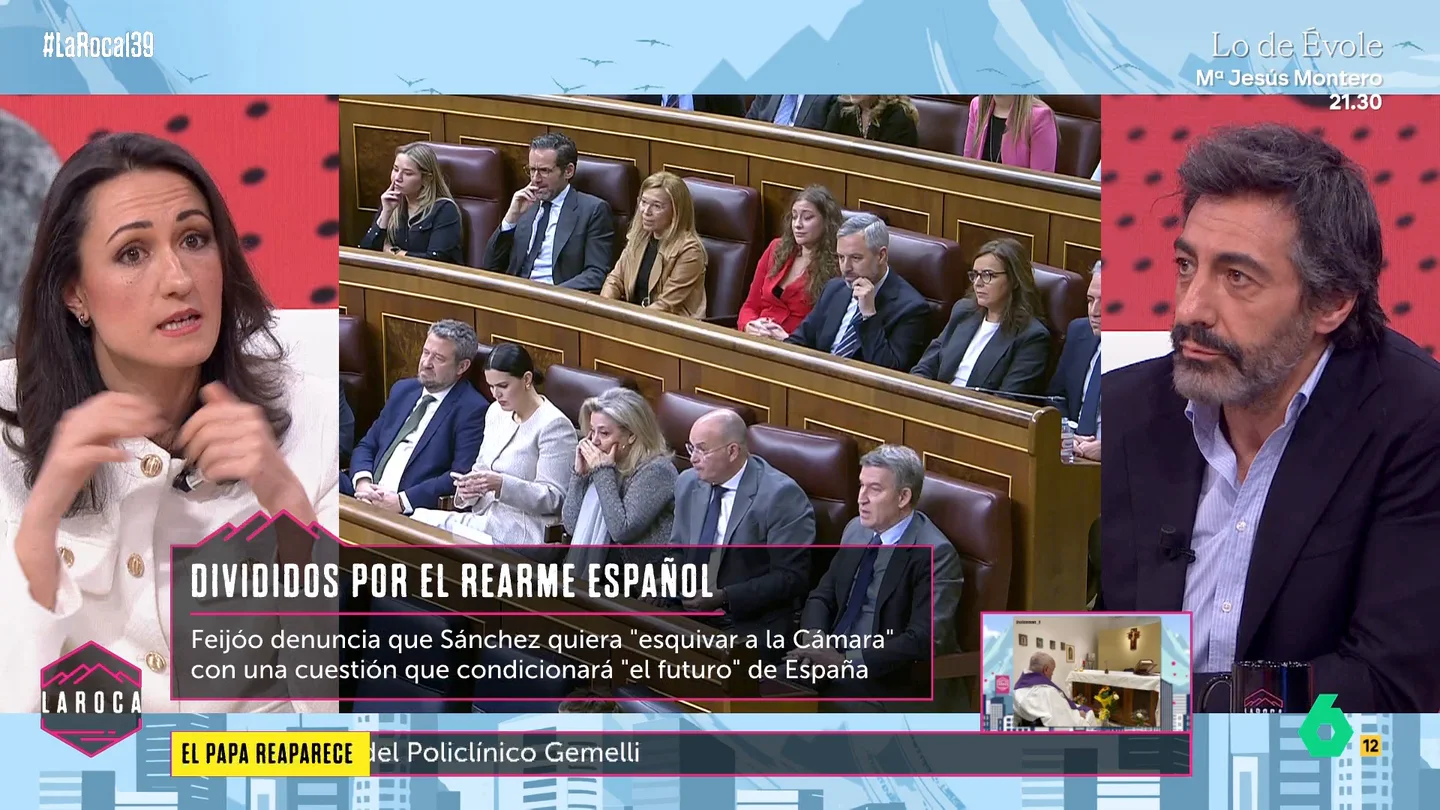 Juan del Val, a Ana Martín: "No me puedo creer que digas que Pedro Sánchez mintiera... yo sí lo digo" Juan del Val, a Ana Martín: "No me puedo creer que digas que Pedro Sánchez mintiera... yo sí lo digo"