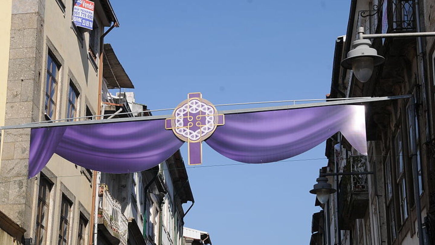 Decoraci&oacute;n de las calles en la Semana Santa de Braga