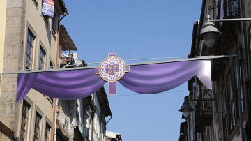 Decoración de las calles en la Semana Santa de Braga