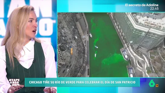 Chicago tiñe su río de verde para celebrar el día de San Patricio: "Tienen que tener a los peces mareados" San Patricio es una de las fiestas más celebradas en todo el mundo. En esta ciudad de Estados Unidos han hecho su particular homenaje. No te pierdas las reacciones de los zapeadores.