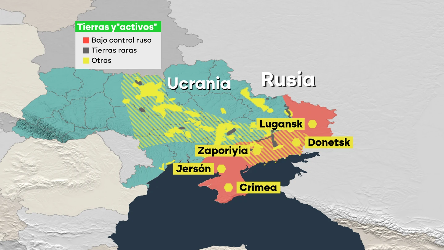 Mapa de Ucrania con el supuesto reparto entre Rusia y EEUU. Mapa de Ucrania con el supuesto reparto entre Rusia y EEUU.