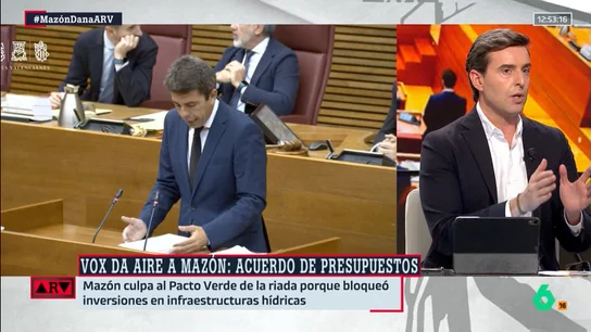 Pablo Montesinos revela que el entorno de Mazón está enviando un "mensaje cristalino" con su pacto con Vox: "Aquí estoy yo, resisto" Pablo Montesinos revela que el entorno de Mazón está enviando un "mensaje cristalino" con su pacto con Vox: "Aquí estoy yo, resisto"