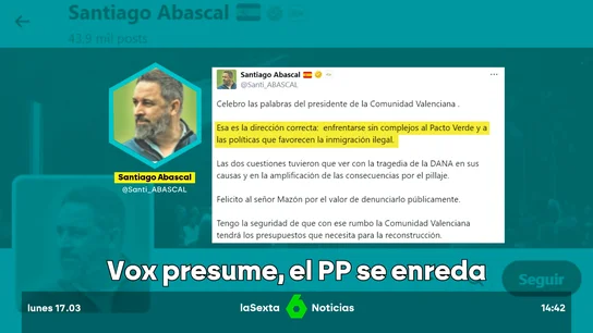Vox presume de su pacto con Mazón para los presupuestos valencianos y el PP se enreda Vox presume de su pacto con Mazón para los presupuestos valencianos y el PP se enreda