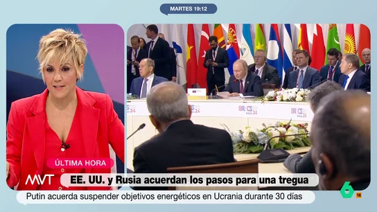 Cristina Pardo analiza la llamada entre Trump y Putin sobre Ucrania: "Al final, Zelenski ha puesto menos pegas que Putin" Cristina Pardo analiza la llamada entre Trump y Putin sobre Ucrania: "Al final, Zelenski ha puesto menos pegas que Putin"